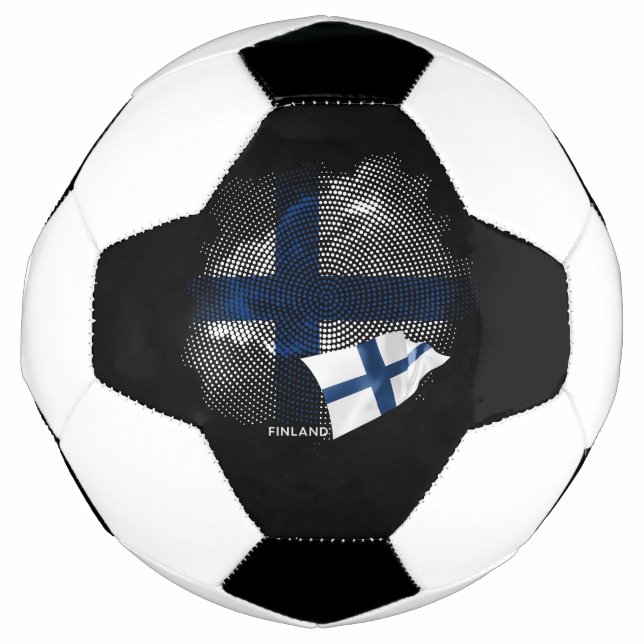 Bola De Futebol bandeira da Finlândia (Frente)