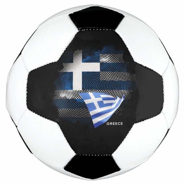 Bola De Futebol bandeira da Grécia (Frente)