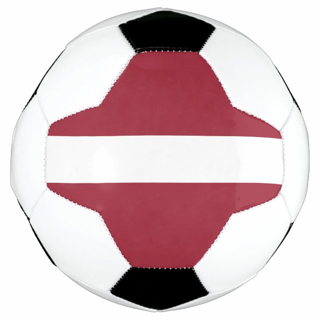 Bola De Futebol Bandeira da Letónia (Frente)
