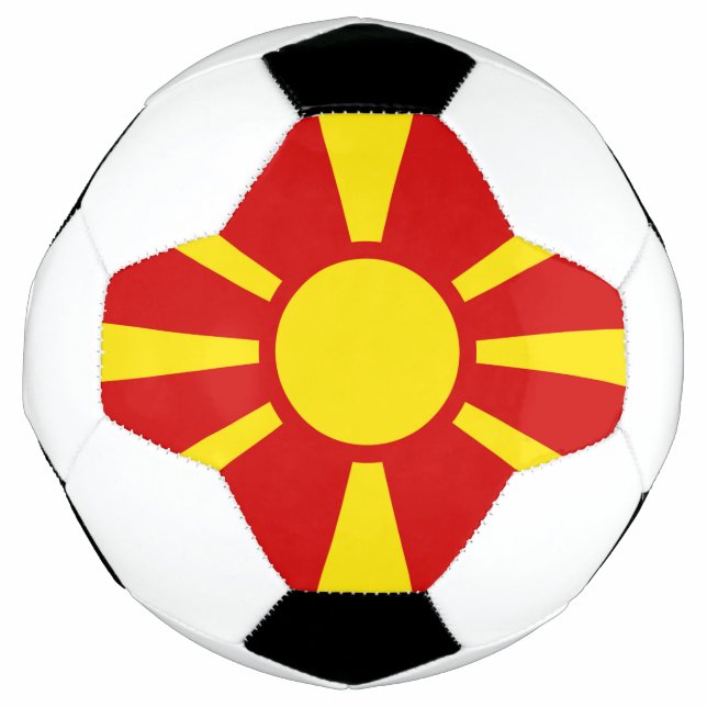 Bola De Futebol Bandeira da Macedônia do Norte (Frente)