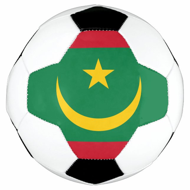 Bola De Futebol Bandeira da Mauritânia (Frente)