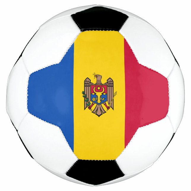 Bola De Futebol Bandeira da Moldávia (Frente)