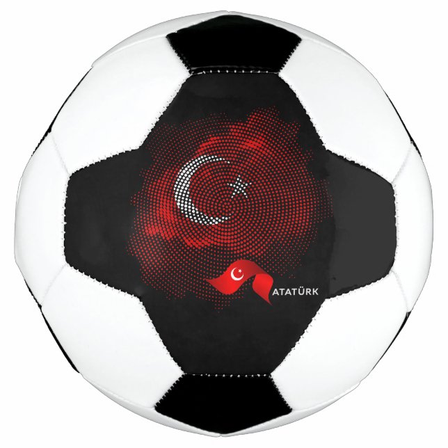 Bola De Futebol Bandeira da Turquia (Frente)