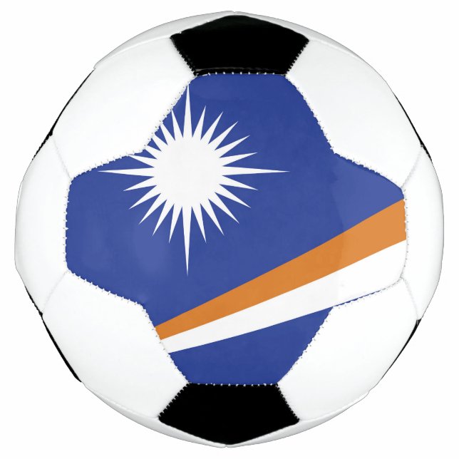 Bola De Futebol bandeira das Ilhas Marshall (Frente)