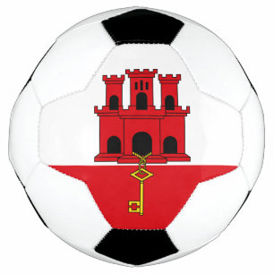 Bola De Futebol Bandeira de Gibraltar