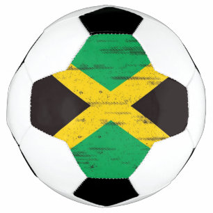 Bola De Futebol Bandeira de Grunge jamaicana