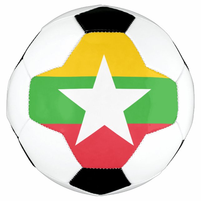 Bola De Futebol Bandeira de Mianmar (Frente)
