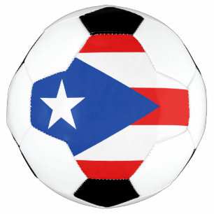 Bola De Futebol bandeira de Porto Rico