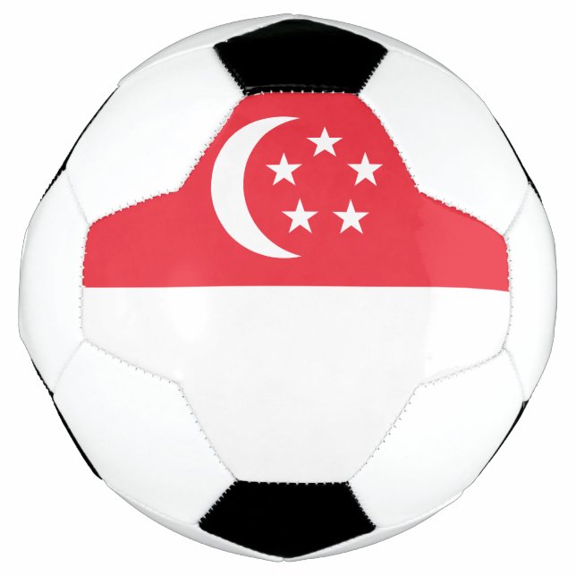 Bola De Futebol Bandeira de Singapura (Frente)
