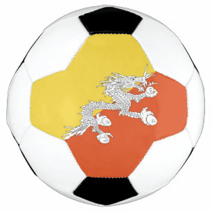 Bola De Futebol bandeira do Butão
