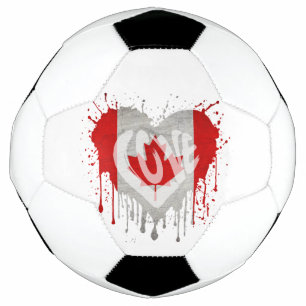 Bola De Futebol Bandeira do Canadá do Amor