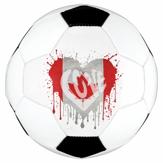 Bola De Futebol Bandeira do Canadá do Amor (Frente)