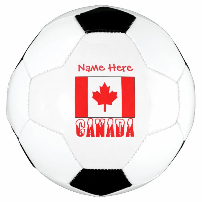 Bola De Futebol Bandeira do Canadá Personalizada (Frente)