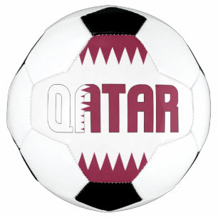 Bola De Futebol Bandeira do Catar Adorável Patriótico