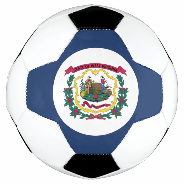 Bola De Futebol Bandeira do Estado da Virgínia Ocidental (Frente)
