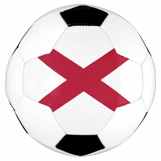 Bola De Futebol Bandeira do Estado do Alabama (Frente)