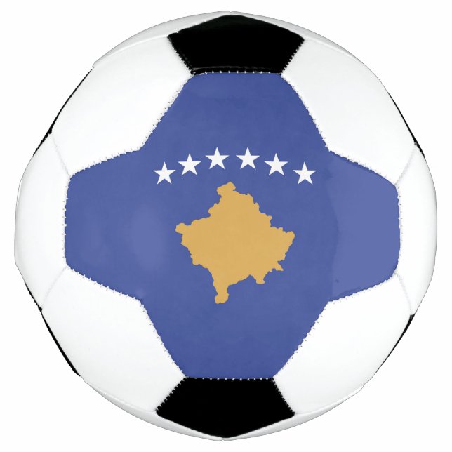 Bola De Futebol Bandeira do Kosovo (Frente)
