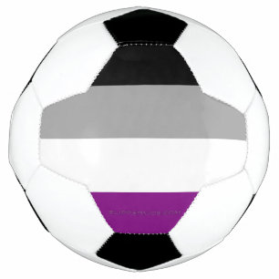Bola De Futebol Bandeira do orgulho assexual de SlipperyJoe's enfa