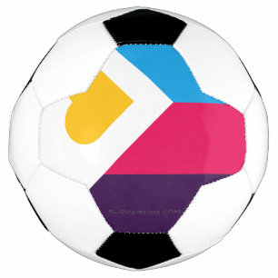 Bola De Futebol Bandeira do orgulho da poliamoria tricolor do Slip