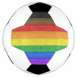 Bola De Futebol Bandeira do orgulho gay inclusivo de SlipperyJoe t