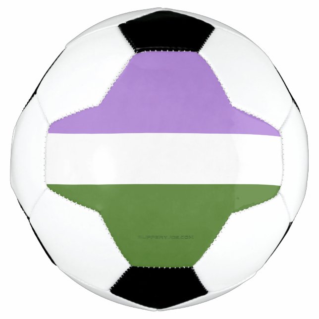 Bola De Futebol Bandeira do orgulho genderqueer SlipperyJoe's lava (Frente)