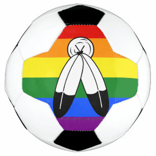 Bola De Futebol bandeira do orgulho two-spirit de SlipperyJoe simb