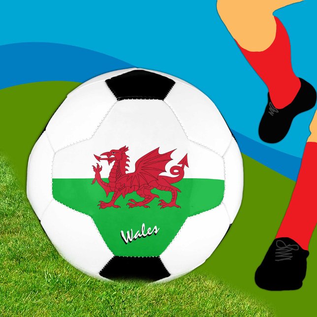 Bola De Futebol Bandeira do País de Gales Futebol e Welsh, Cymru / (Criador carregado)