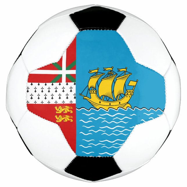 Bola De Futebol Bandeira do santo Pierre e Miquelon (Frente)