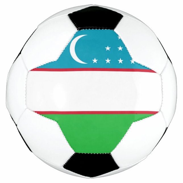 Bola De Futebol bandeira do Usbequistão (Frente)