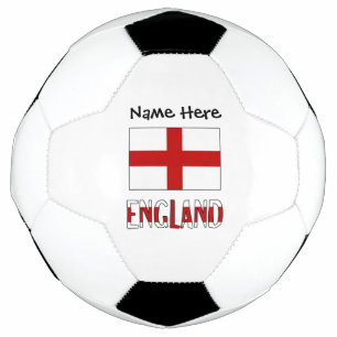 Bola De Futebol Bandeira Inglesa Inglaterra Preta Personalização