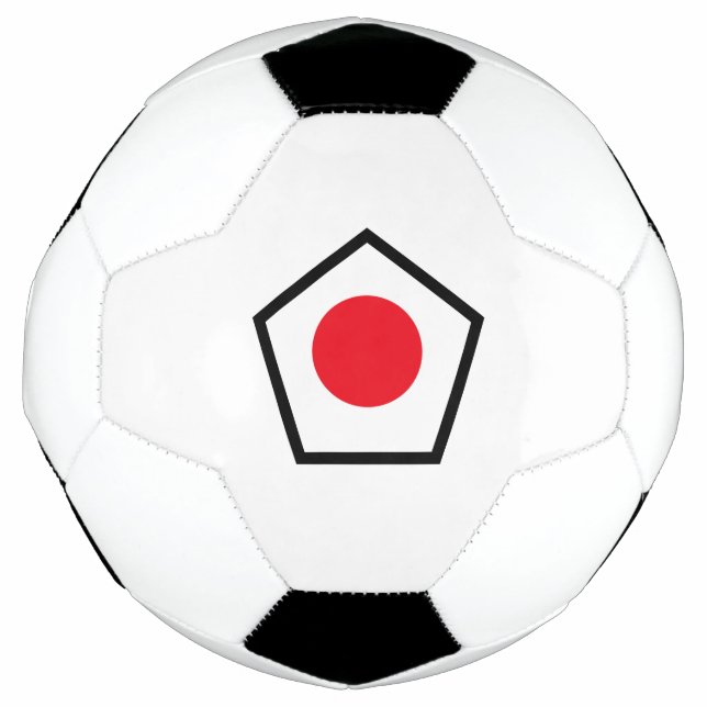 Bola De Futebol bandeira japonesa (Frente)