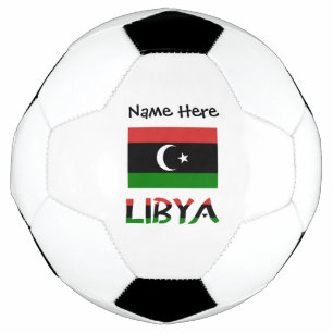 Bola De Futebol Bandeira Líbia Líbia Personalizada