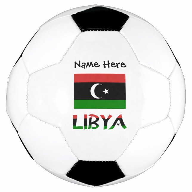 Bola De Futebol Bandeira Líbia Líbia Personalizada  (Frente)