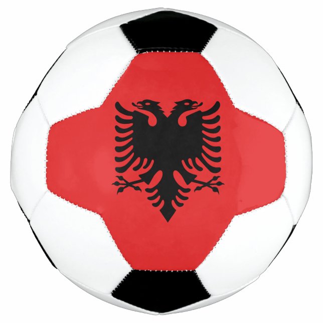 Bola De Futebol Bandeira Patriótica Albanesa (Frente)
