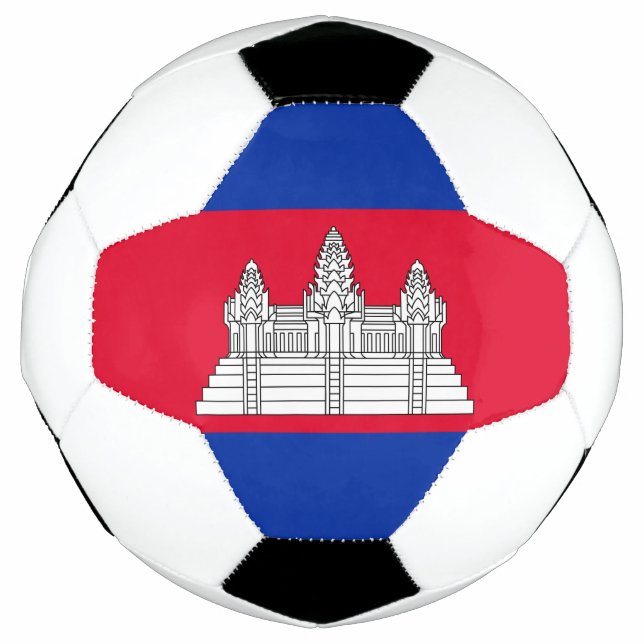 Bola De Futebol Bandeira Patriótica do Camboja (Frente)