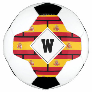 Bola De Futebol BANDEIRA Patriótica DO Monograma ESPANHA