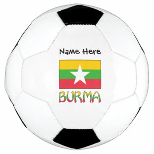 Bola De Futebol Bandeira Personalizada da Birmânia Myanmar