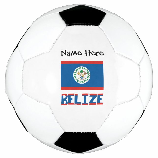 Bola De Futebol Bandeira Personalizada de Belize  (Frente)