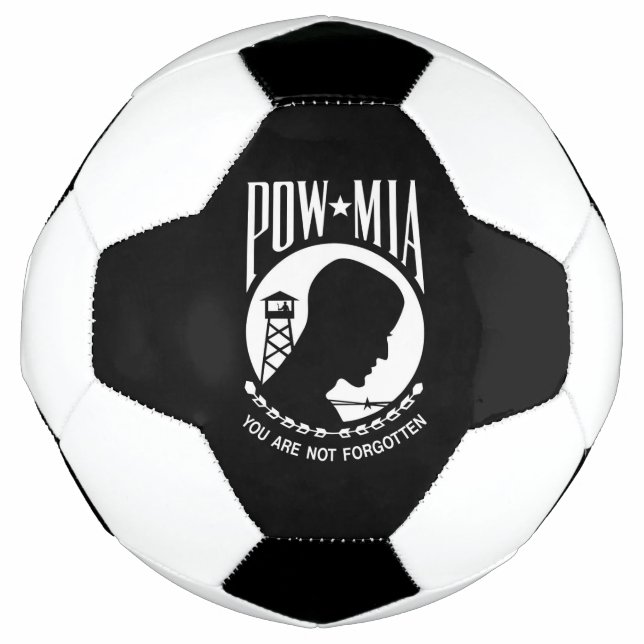 Bola De Futebol Bandeira POW MIA: Soldados desaparecidos da Guerra (Frente)