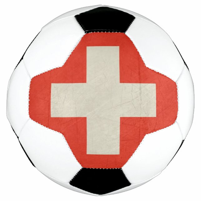 Bola De Futebol Bandeira soberana da Suiça (Frente)