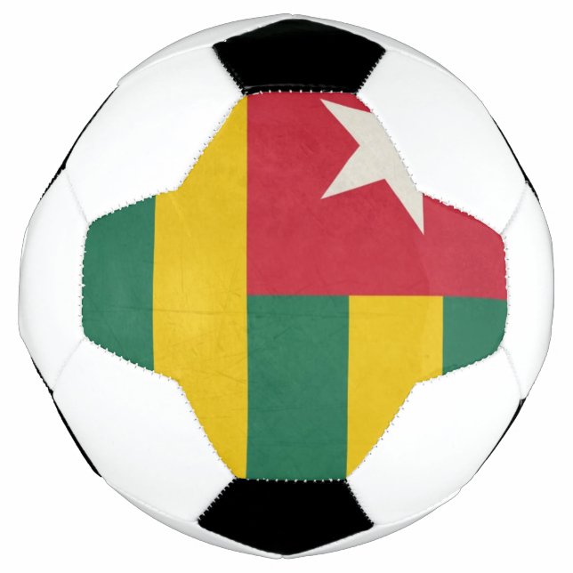 Bola De Futebol Bandeira soberana do Estado Grunge do Togo (Frente)