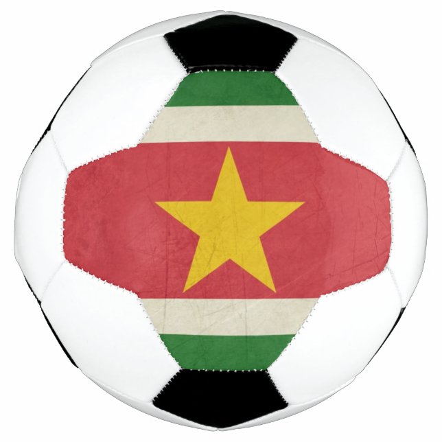 Bola De Futebol Bandeira soberana do Suriname (Frente)