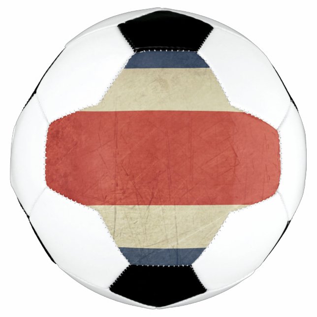 Bola De Futebol Bandeira soberana Grunge da Costa Rica (Frente)