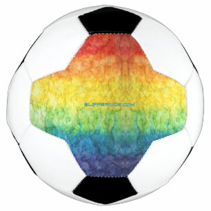 Bola De Futebol Bandeira tie-dye da SlipperyJoe's arco-íris pressi