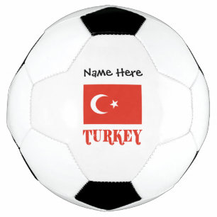 Bola De Futebol Bandeira Turca da Turquia Nome Personalizado