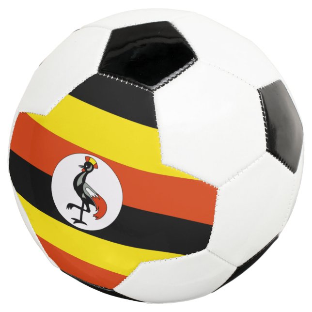 Bola De Futebol bandeira uganda (Três quartos)