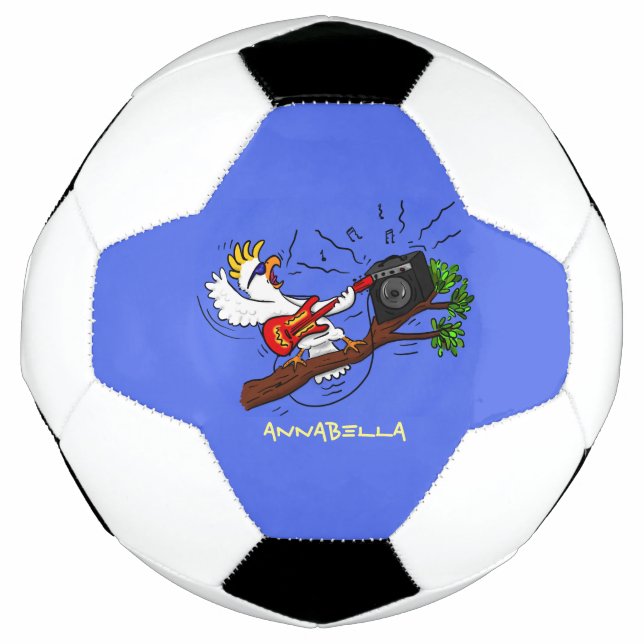 Bola De Futebol Batuta engraçada tocando cartoon de violão (Frente)