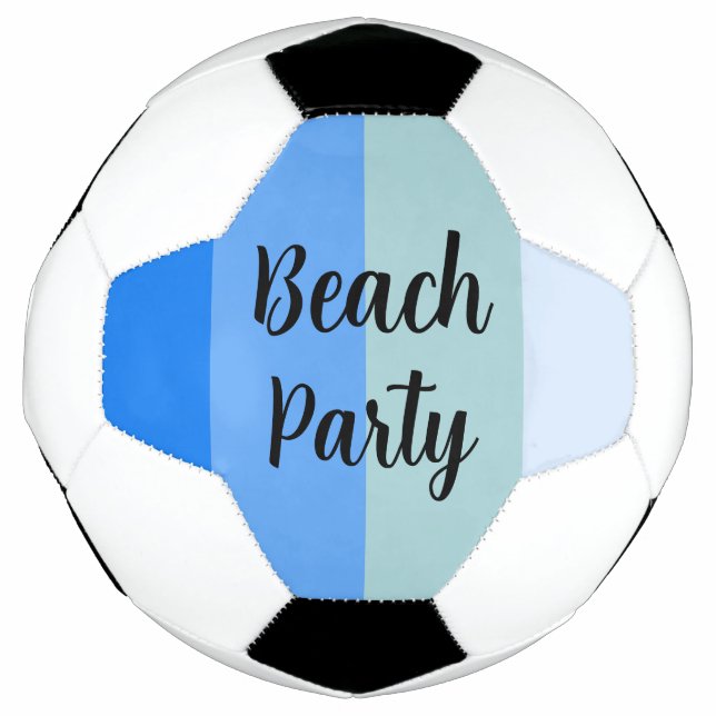 Bola De Futebol Beach Vibes, Blue Stripes (Frente)