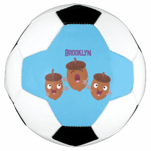 Bola De Futebol Belas bolotas felizes cantando cartoon para crianç