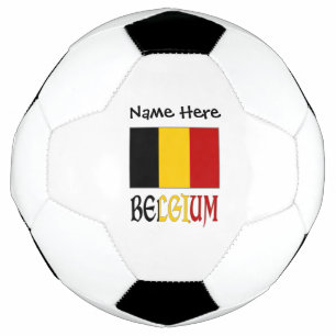 Bola De Futebol Bélgica e Bandeira Belga Personalizados